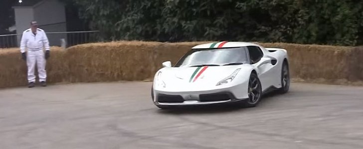 $3 Million One-Off Ferrari 458MM Speciale Destroyes Its Rear Tires at Goodwood