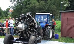 30-Liter Russian Radial Engine Starts Up at Tractor Show in Germany