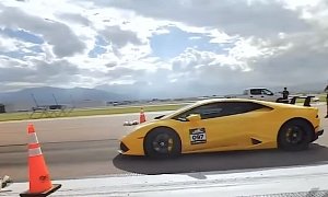 3,000 HP Lamborghini Huracan Sets 259 MPH 1/2-Mile World Record, Misses a Gear