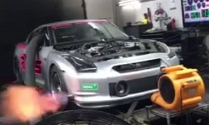 3,000 HP Nissan GT-R Nearly Flies Off Dyno while Testing for 6s 1/4-Mile Record
