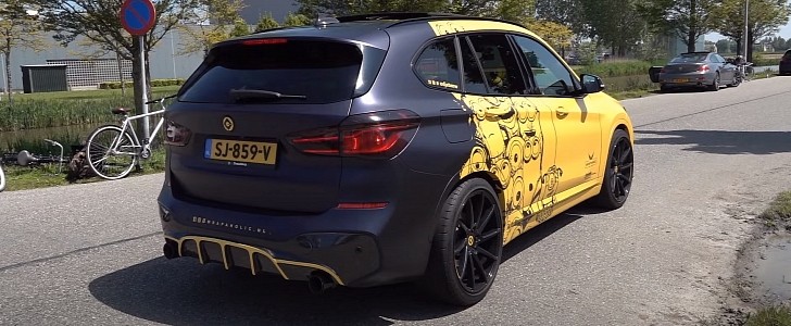 Tuned BMW X1 with minions livery