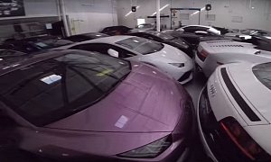 38 Lamborghinis Hiding from Hurricane Matthew In One Garage Are a Tight Fit