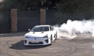 4 Minutes of Lexus LFA Insanity in One Video: Donuts and Rubber Torture
