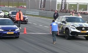 400 HP Golf R Drag Races GLE 63 S Coupe and 2018 E63