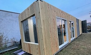 40ft Container Tiny Home Boasts a Luxurious Interior With a Hot Tub and a Magnificent View