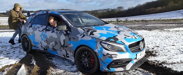 450 HP Mercedes-AMG A45 "Arctic Snowmobile" Goes Offroading