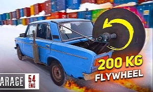 450-Lb Trunk Flywheel Is One Russian's Way To Save Fuel Since Physics Is Still Free There