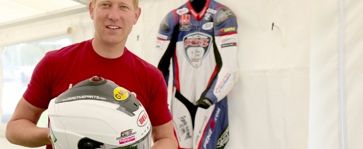 Gary Johnson and his 360fly Bell helmet prototype