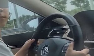 5-Year-Old Boy Does 40mph in Volkswagen on Chinese Highway
