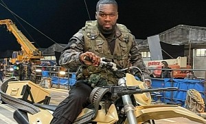 50 Cent Rides Bike for Expendables 4, Wants to Keep It “As Souvenir”