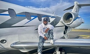 50 Cent Sits on Airplane Wing, Says He’s the “Big Wheel Turning”