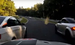 "$50,000" Nurburgring Lap Is When a BMW M3 Driver Ignoring Yellow Lights Crashes