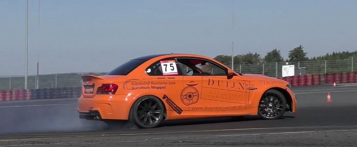 550 HP BMW 1M Coupe with Carbon Fiber Parts Drifting at Nurburgring