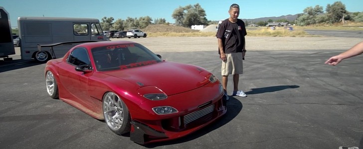 550-HP Honda Civic Type R Drag Races Mazda RX-7, No Amount of Boost Can Save It Today 