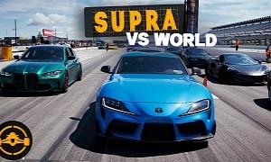 550-HP Toyota Supra A90 Humiliates C8 Corvette in Roll Race, Shelby GT500 Humbles It