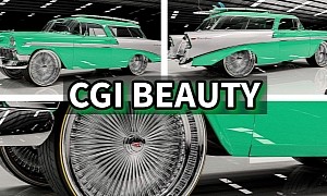 '56 Chevy Bel Air Tries On a Flashy Suit Just for Size, Becomes a CGI Beauty