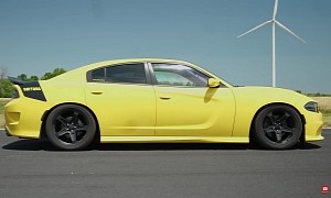 5.7 Charger HEMI Daytona Shows American Pride and Might on the Drag Strip Against Hyundai