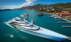 574-foot Acionna Mega-Yacht Dwarfs Ports, Towns, and Will Be Hydrogen-Powered