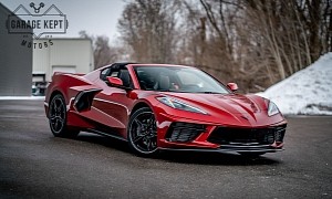 58-Mile 2022 Chevy Corvette Stingray 1LT Coupe Gets Our Red Mist Blood to $107k