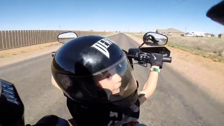6-Year-Old Rides a Harley in the Desert