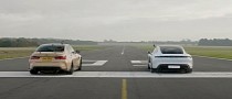 600-HP Tuned BMW M3 Drag Races Porsche Taycan Turbo S To Prove a Point