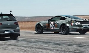 625 HP RTR Mustang Drag Races Golf GTI TCR, Humiliation Ensues