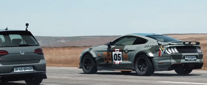 RTR Mustang Spitfire Drag Races Golf GTI TCR, Humiliation Ensues