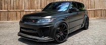 625-HP Satin Black Range Rover Sport SVR Rides Murdered-Out Mansory Look on 24s