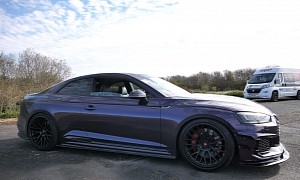 626 HP Stage 3 Audi RS5 Sees the Gap from Both Sides in Rolling Race Competition
