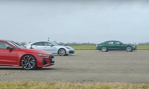 635 HP Bentley Flying Spur Drag Races New Audi RS7, Decimation Follows
