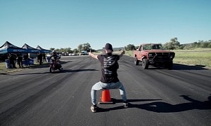 650-HP Ford Bronco vs. 40-HP Honda Grom Drag Race Is Crazy On Every Level