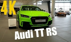 €66,400 Audi TT RS Coupe in Green Looks Like a Lamborghini Miura from the Future