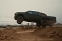 6x6 Ram TRX Warlord Does Grass Drifts, 11-Feet Jump, Almost Loses Spare Wheel