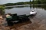 6x6 RC Army Truck Going Off-Road With Fishing Boat Is Summer Leisure Done Right
