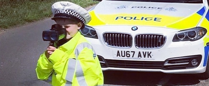 Local boy "policing" speeding drivers with help from the actual police