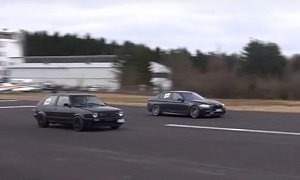 700 HP BMW M5 Gets Trampled by VW Golf Mk II Sleeper in Monster Drag Race