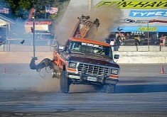 700 HP Godzilla Mutilates Tire and Rips Apart a 43-Year-Old F150 With Killer Burnout