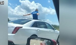 70YO Man Puts Cadillac in Cruise Control, Stands Through Moon Roof to Praise God