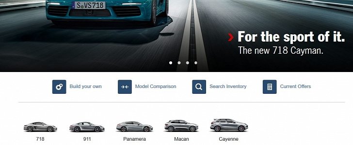 718 Replaces Boxster and Cayman on Porsche Official Websites