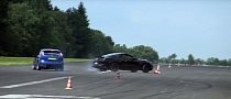 720 HP Shelby Mustang GT500 Almost Crashes into Ford Focus ST during Drag Race