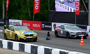 750 HP BMW M4 Humiliates 750 HP Mercedes-AMG SL63 in Russian Drag Race