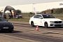 750 HP BMW M5 Drag Races Porsche 911 Turbo S in Airfield Brutality Run