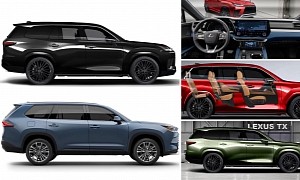 8-Seat 2024 Lexus TX Gets Involved in Hypothetical Comparison With Grand Highlander