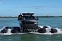 8-Wheel Chevy Silverado Monstermax Goes for a Swim in the Ocean