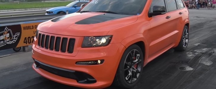 800 HP Orange Jeep Grand Cherokee Drag Racing Will Hurt Your Feelings
