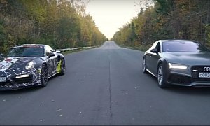 800 HP Porsche 911 Turbo S Drag Races 800 HP Audi RS7, Results Are Crushing