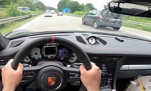 800HP Porsche 911 GT2 RS Goes for 217MPH (349KPH) Run on Busy Autobahn