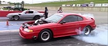 8.2 Deck Small Block 1994 Ford Mustang Looks Cool While Gapping Vintage Camaro