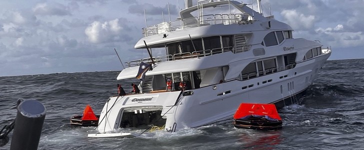 Domani, an $8.5 million 2004 yacht from Benetti, became disabled at sea when the transom door wouldn't close