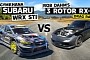 862-HP Subaru STI vs. 1,033-HP Turbo RX-7 Makes for Violently Loud Drag Race